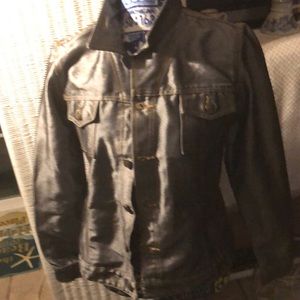 Newport News jeanology collection silver jacket